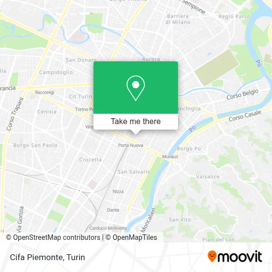 Cifa Piemonte map