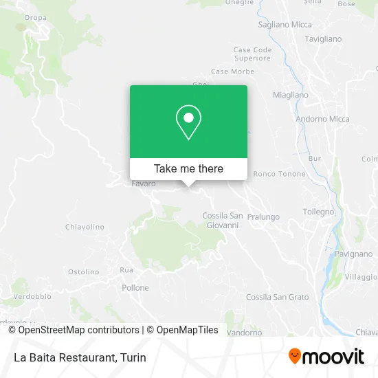 La Baita Restaurant map