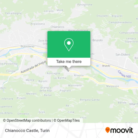 Chianocco Castle map