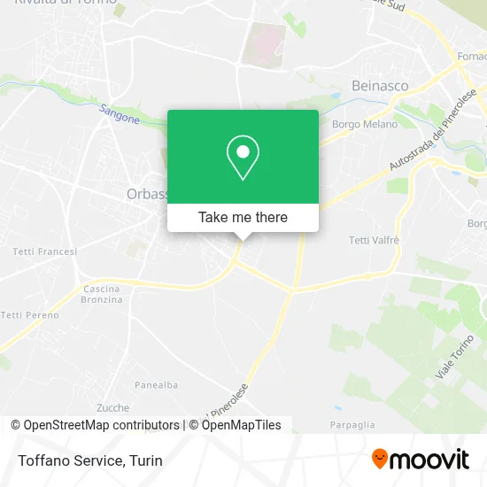 Toffano Service map