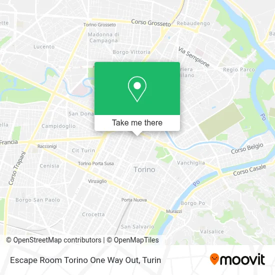 Escape Room Torino One Way Out map