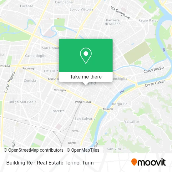 Building Re - Real Estate Torino map