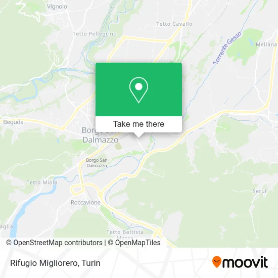 Rifugio Migliorero map