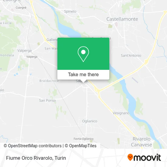 Fiume Orco Rivarolo map