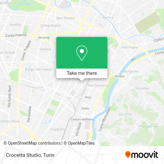 Crocetta Studio map