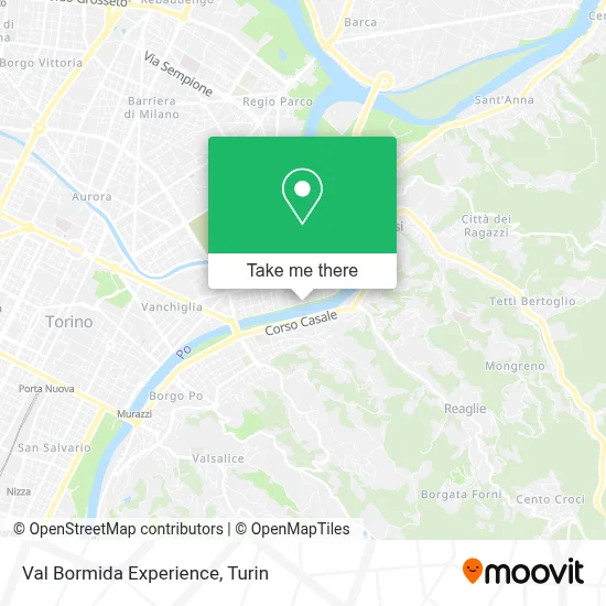 Val Bormida Experience map