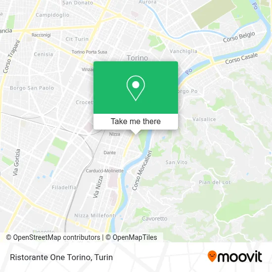 Ristorante One Torino map