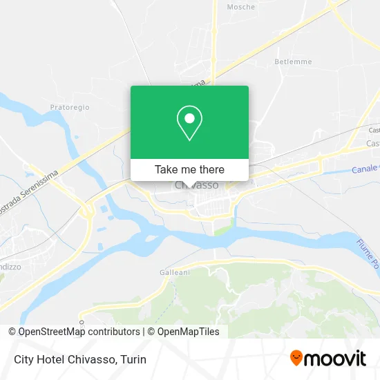City Hotel Chivasso map