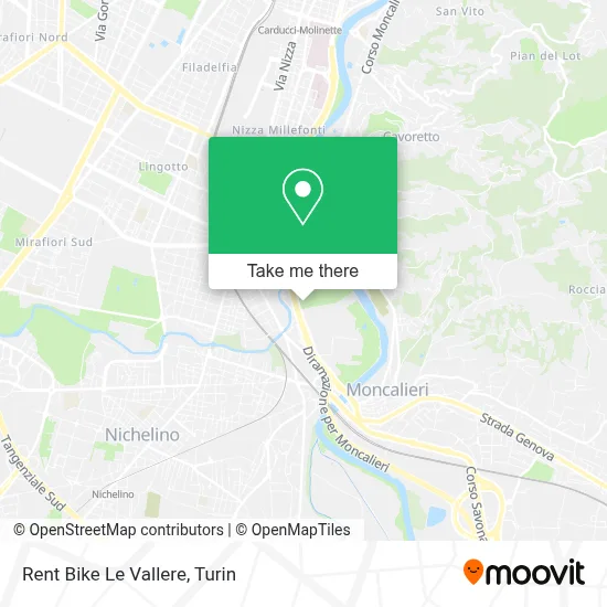Rent Bike Le Vallere map