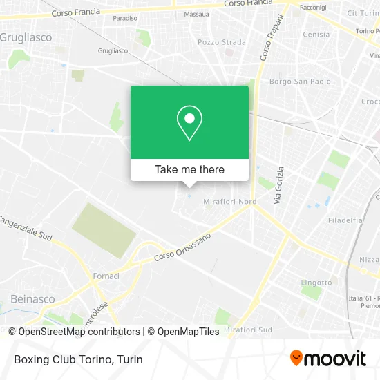 Boxing Club Torino map