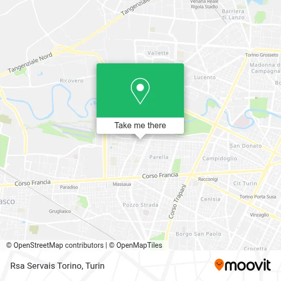 Rsa Servais Torino map