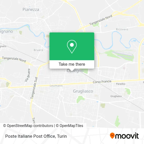 Poste Italiane Post Office map
