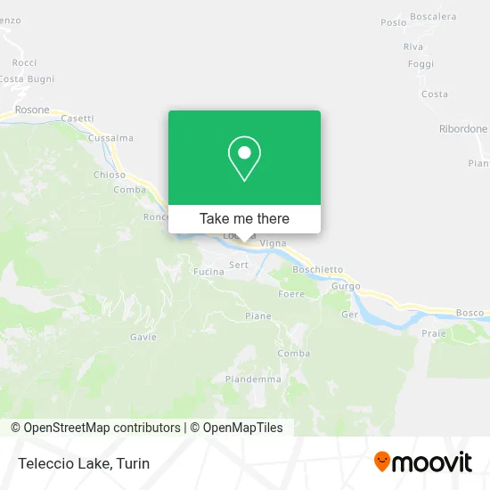 Teleccio Lake map
