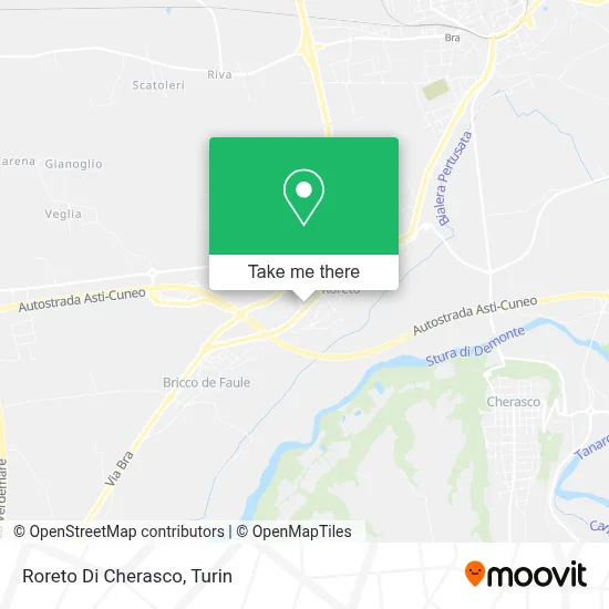 Roreto Di Cherasco map