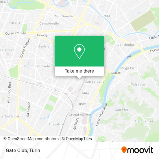 Gate Club map