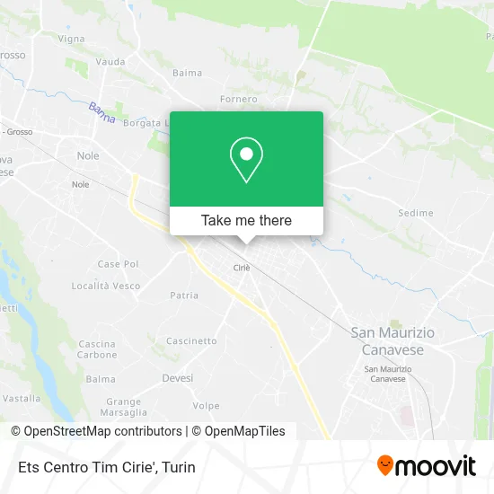Ets Centro Tim Cirie' map