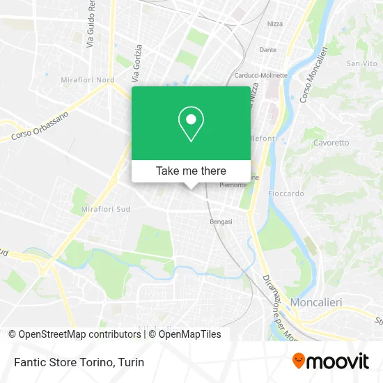 Fantic Store Torino map
