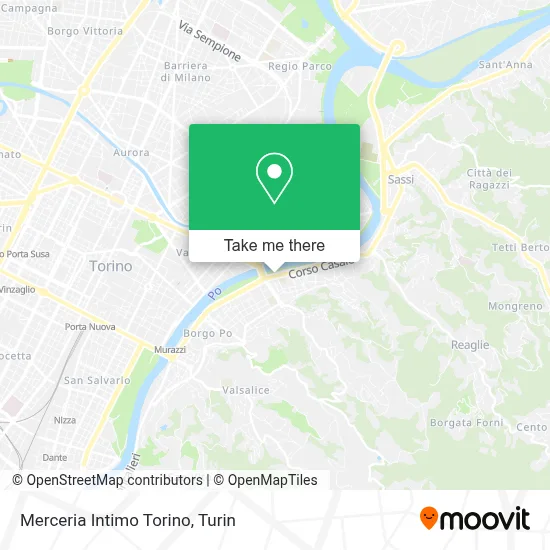 Merceria Intimo Torino map