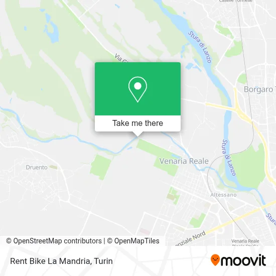 Rent Bike La Mandria map