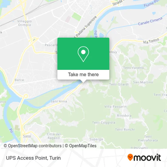 UPS Access Point map