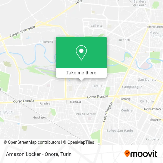 Amazon Locker - Onore map