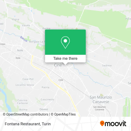 Fontana Restaurant map