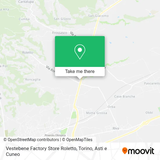 Vestebene Factory Store Roletto map