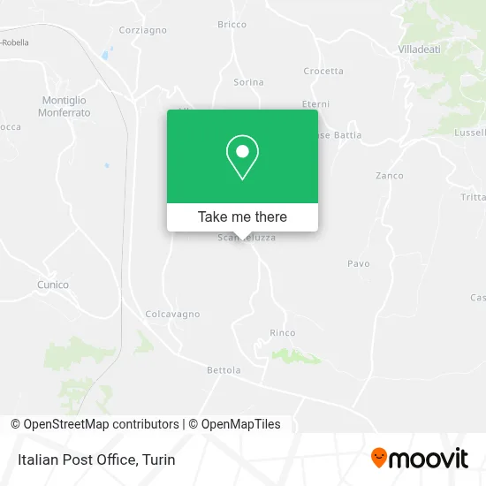Italian Post Office map