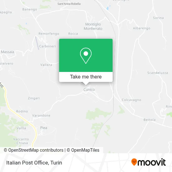 Italian Post Office map