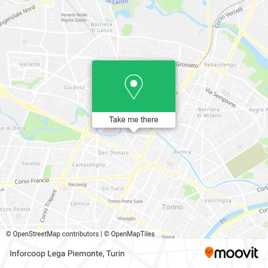 Inforcoop Lega Piemonte map