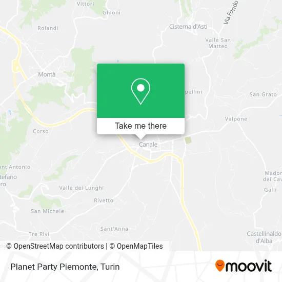 Planet Party Piemonte map