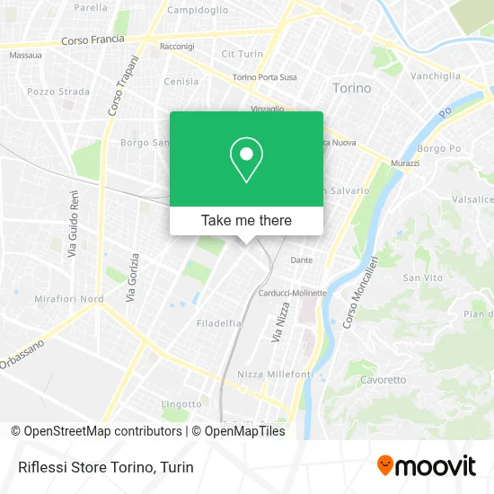 Riflessi Store Torino map