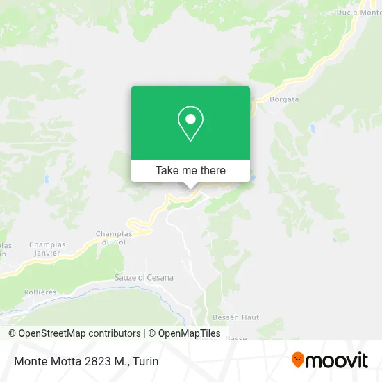 Monte Motta 2823 M. map