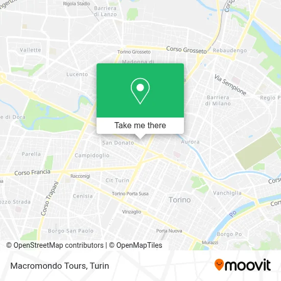 Macromondo Tours map