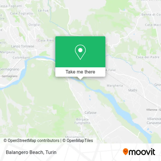 Balangero Beach map