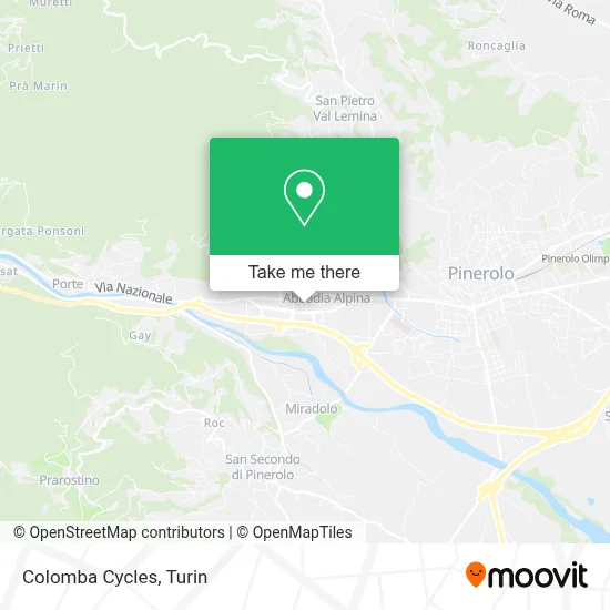 Colomba Cycles map