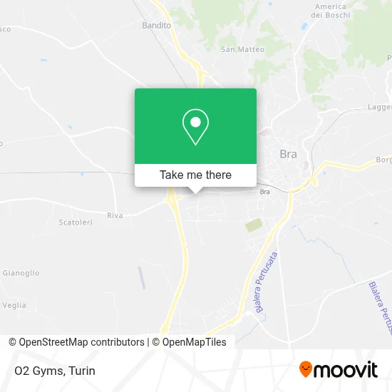 O2 Gyms map