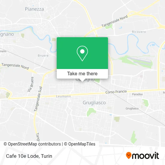 Cafe 10e Lode map