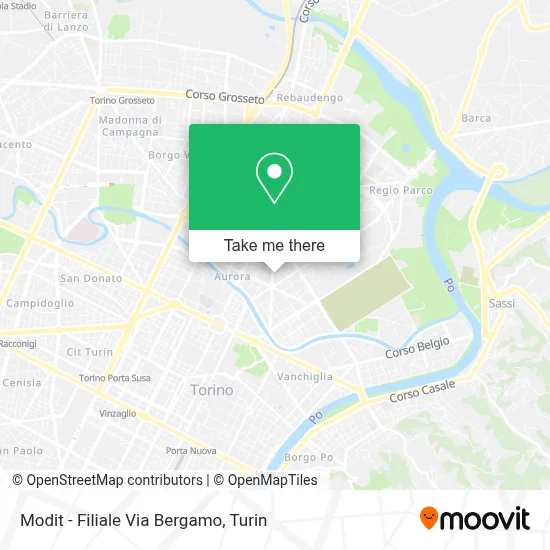 Modit - Filiale Via Bergamo map