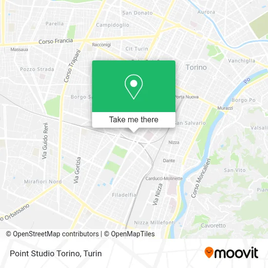 Point Studio Torino map