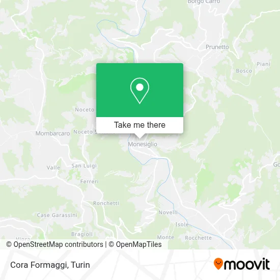 Cora Formaggi map