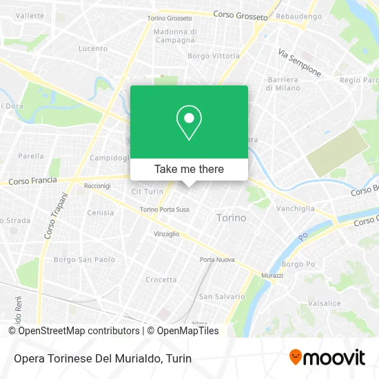Opera Torinese Del Murialdo map