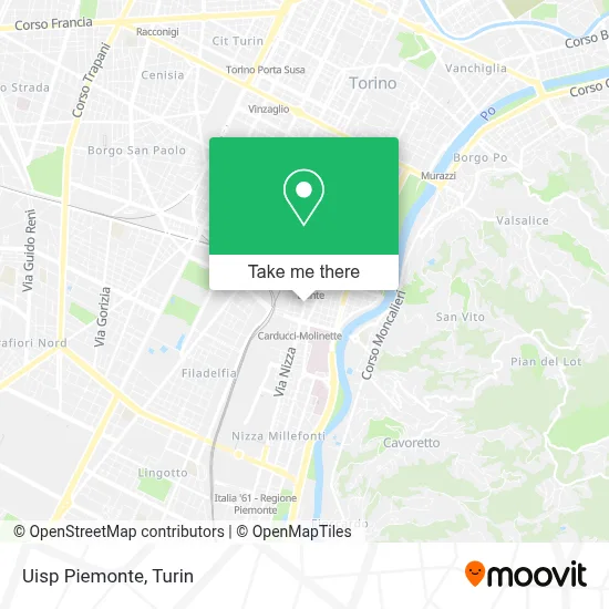 Uisp Piemonte map