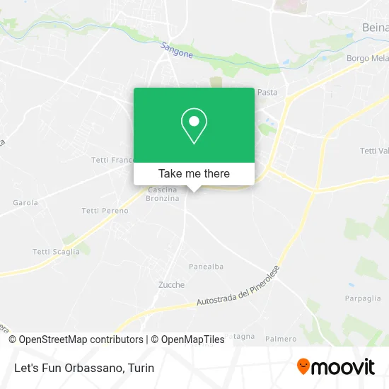 Let's Fun Orbassano map