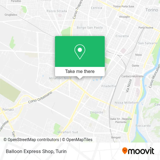Balloon Express Shop map