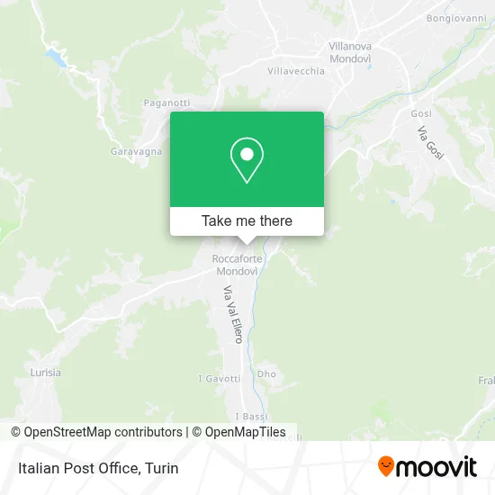 Italian Post Office map