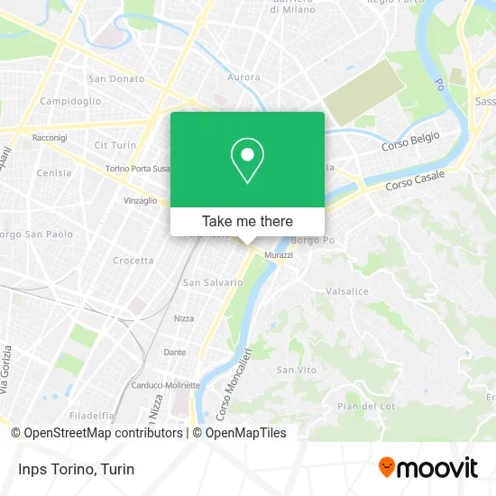 Inps Torino map