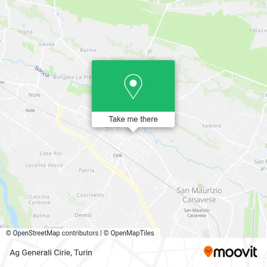 Ag Generali Cirie map