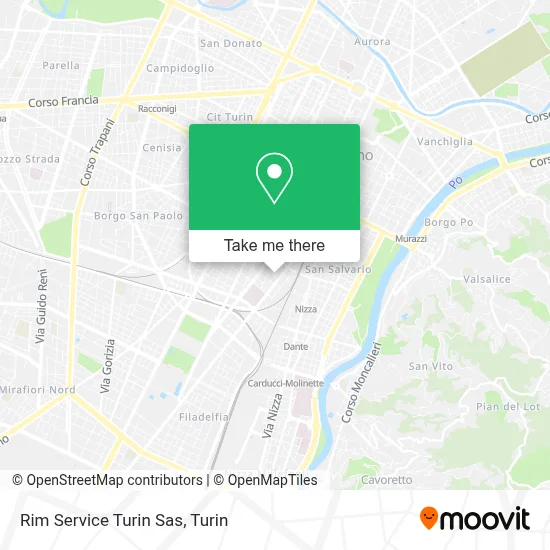 Rim Service Turin Sas map