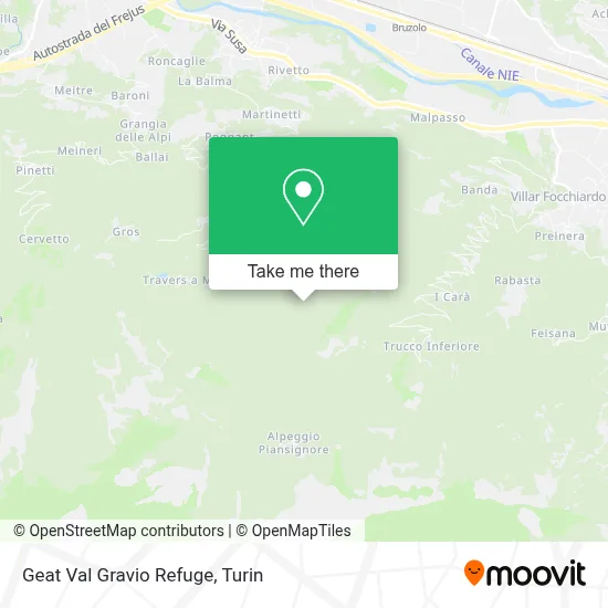Geat Val Gravio Refuge map